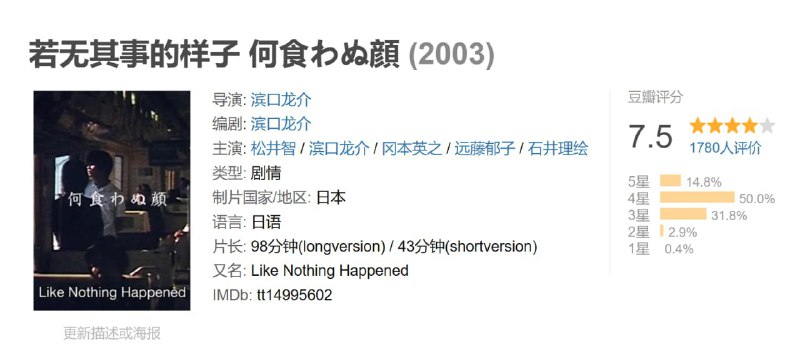 若无其事的样子 何食わぬ顔 (2003)