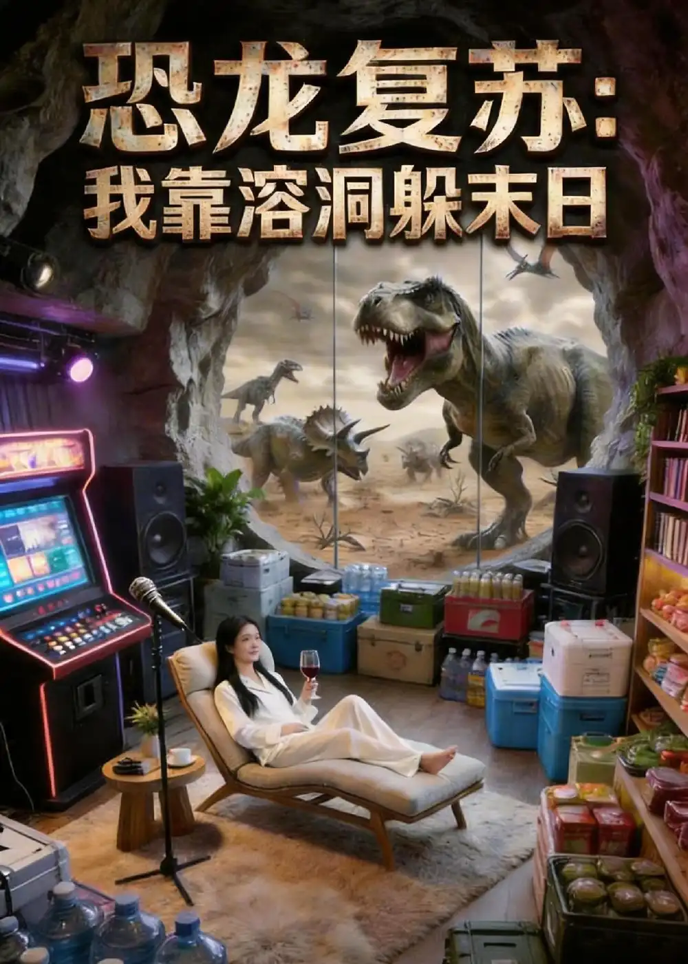 恐龙复苏：我靠溶洞躲末日（50集）Ai短剧