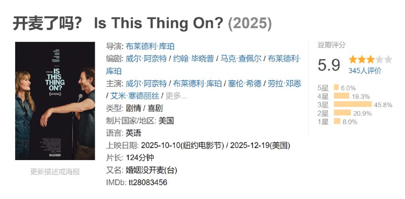 开麦了吗？ Is This Thing On? (2025)