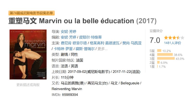 重塑马文 Marvin ou la belle éducation (2017)
