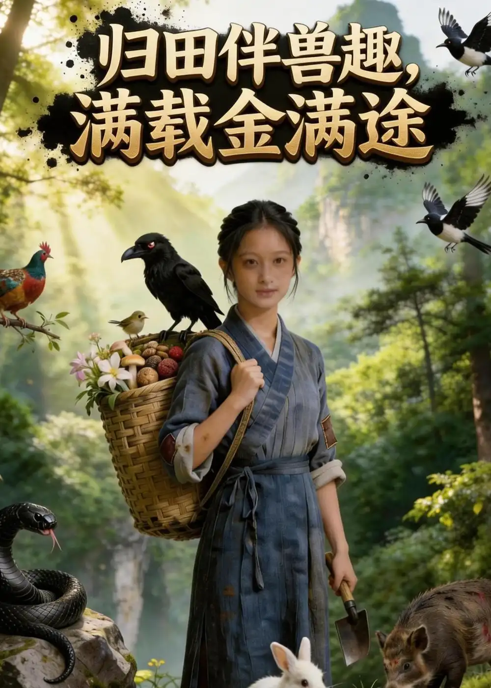 归田伴兽趣,满载金满途(60集)AI短剧 归田伴兽趣,满载金满途(60集)AI短剧