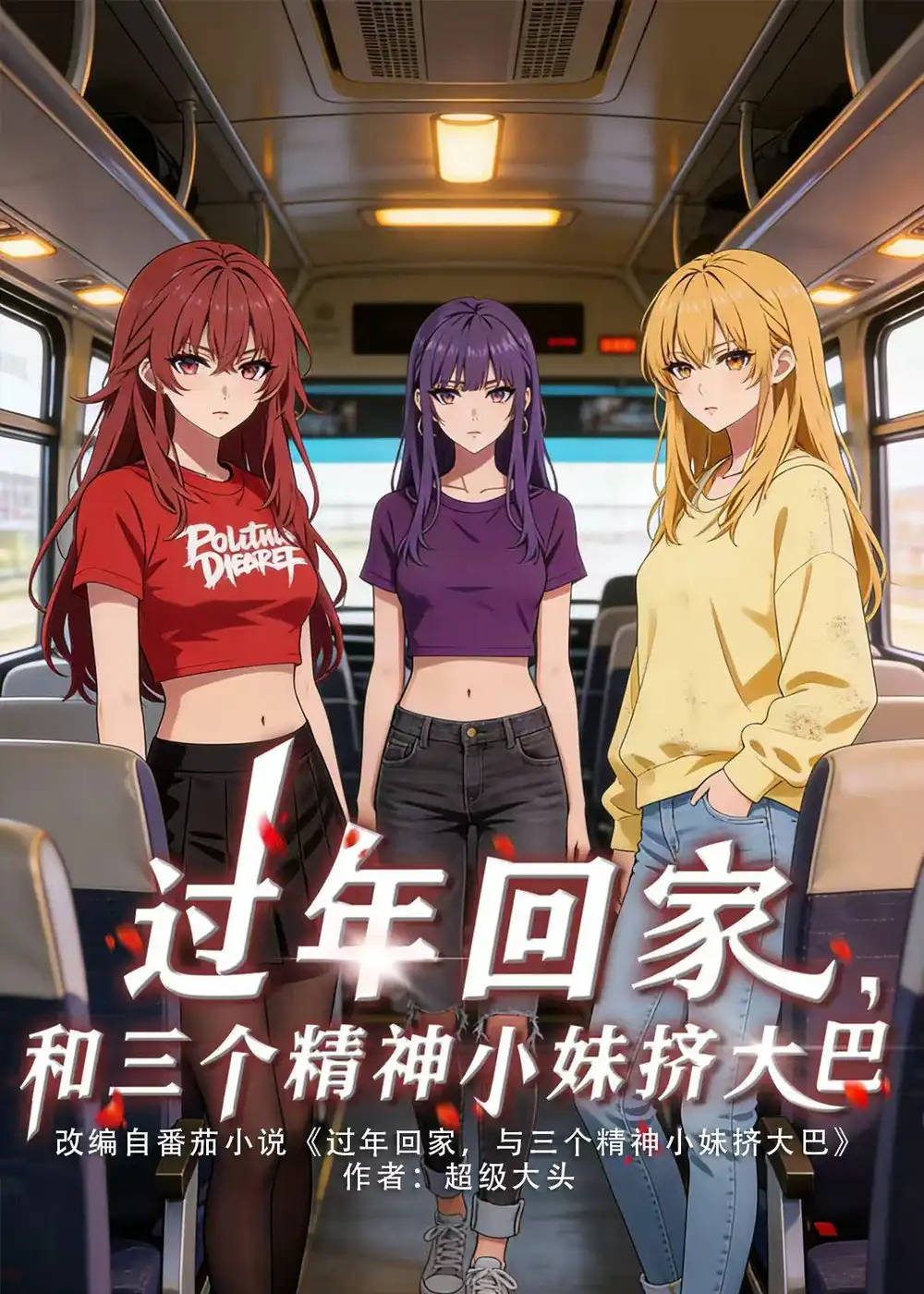过年回家,和三个精神小妹挤大巴(70集)动漫 过年回家,和三个精神小妹挤大巴(70集)动漫