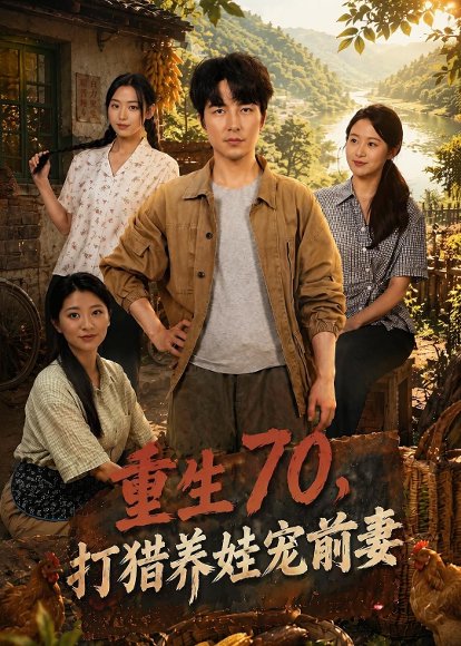 短剧《重生70，打猎养娃宠前妻（80集）吴昊＆李文瑞》海报