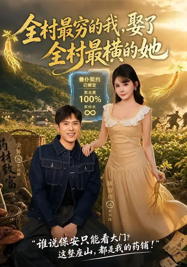短剧《全村最穷的我,娶了全村最横的她(72集)金铄&陈清玥》海报