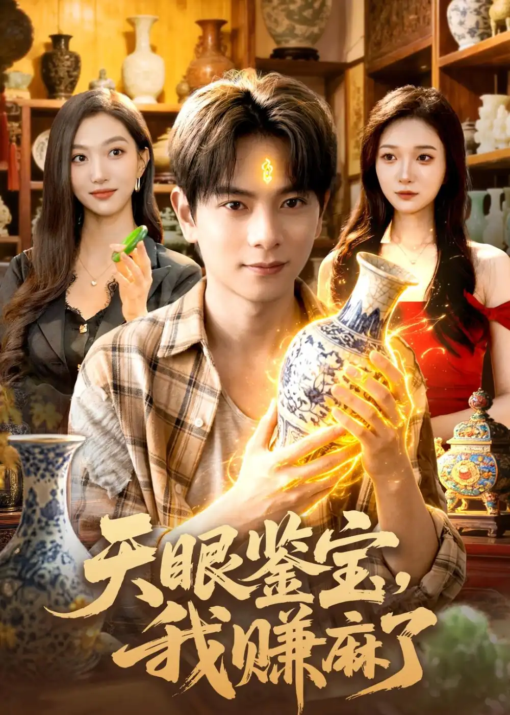 短剧《天眼鉴宝，我赚麻了（83集）董安康＆林依燃》海报