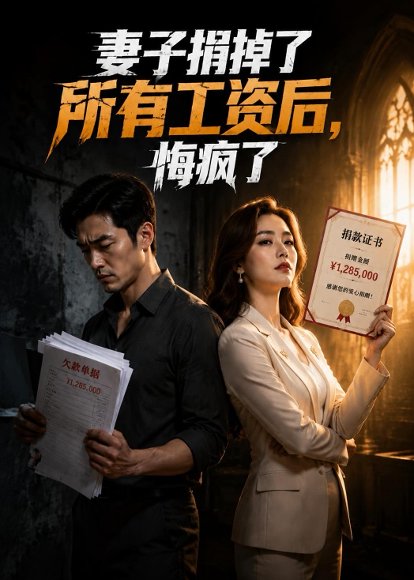 短剧《妻子捐掉了所有工资后，悔疯了（30集）AI短剧》海报