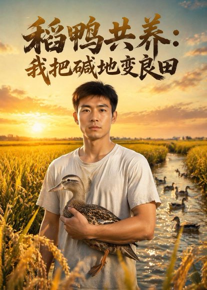 短剧《稻鸭共养:我把碱地变良田(58集)AI短剧》海报