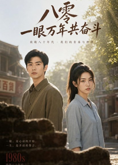 短剧《八零一眼万年共奋斗（80集）AI短剧》海报