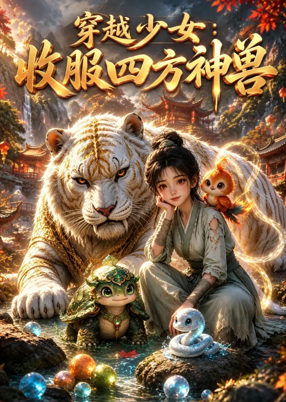 短剧《穿越少女收服四方神兽 (23集)》海报