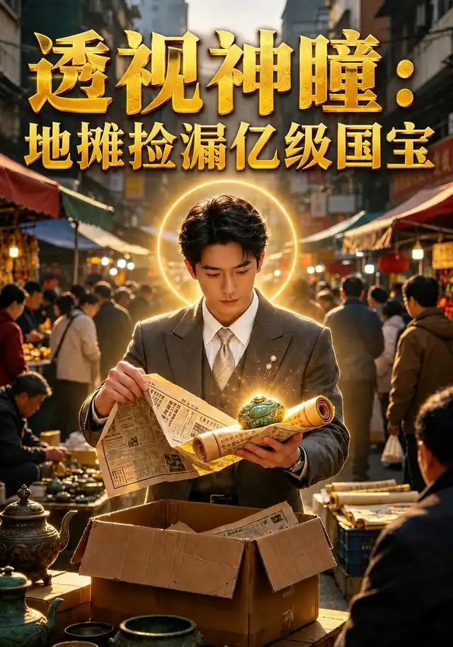 短剧《透视神瞳地摊捡漏亿级国宝 (45集) AI短剧》海报