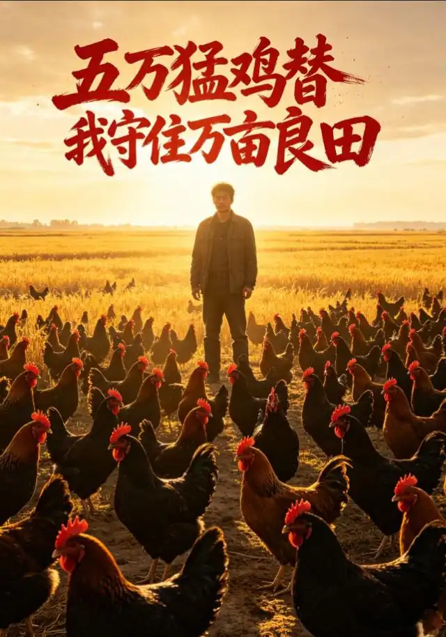 短剧《五万猛鸡替我守住万亩良田 (47集) AI短剧》海报