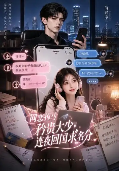 短剧《网恋掉马矜贵大少连夜回国求名分 (75集)》海报
