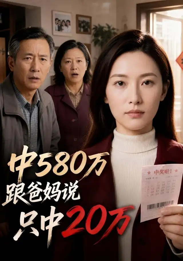 短剧《中580万跟爸妈说只中20万 (35集) AI短剧》海报
