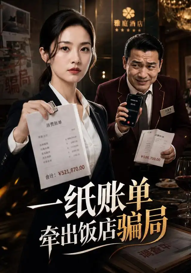 短剧《一纸账单牵出饭店骗局 (31集) AI短剧》海报