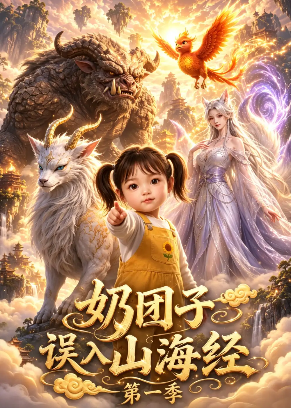 短剧《奶团子误入山海经第一季 (52集)》海报
