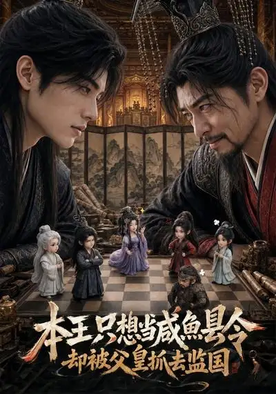 短剧《本王只想当咸鱼县令却被父皇抓去监国 (73集)》海报