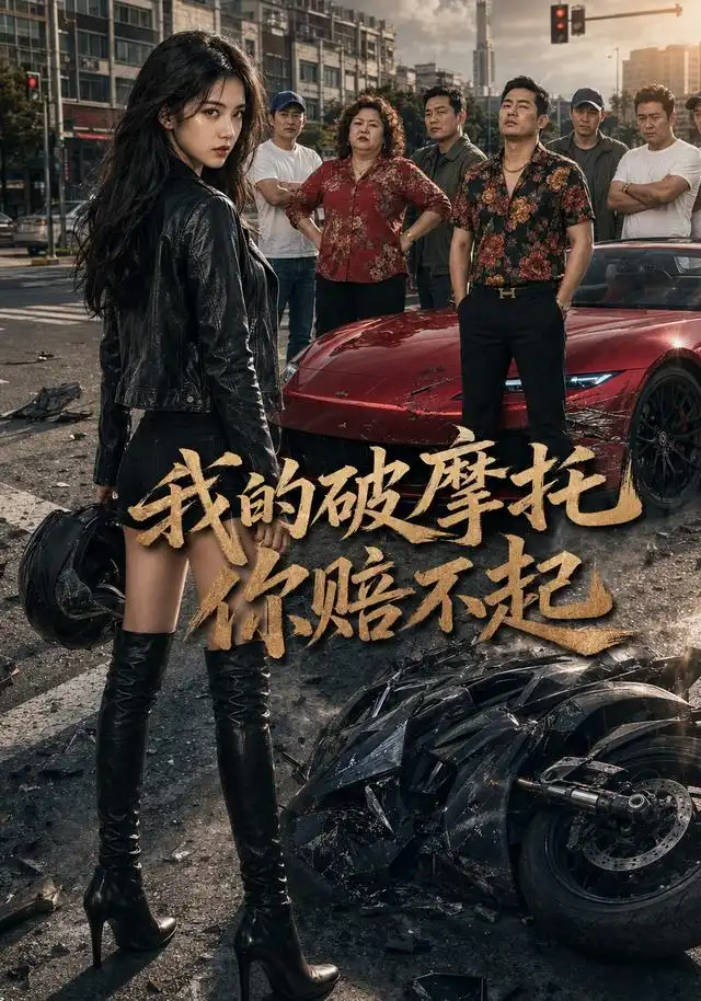 短剧《我的破摩托你赔不起 (43集) AI短剧》海报