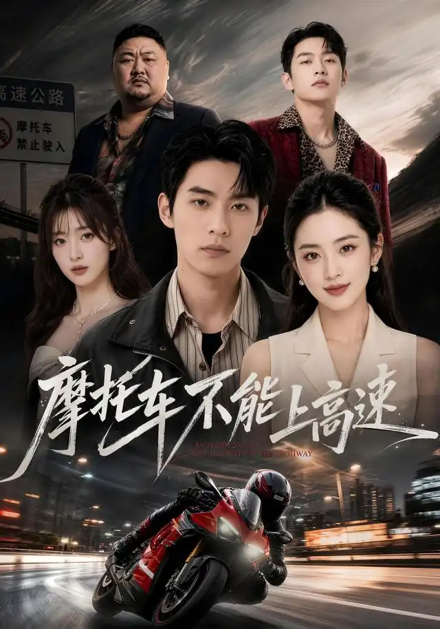 短剧《摩托车不能上高速 (58集) AI短剧》海报