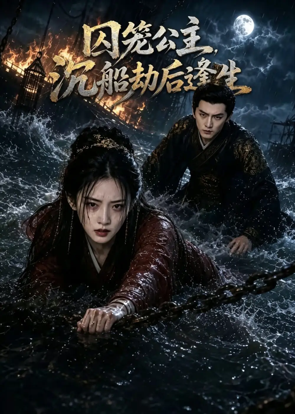 短剧《囚笼公主沉船劫后逢生 (46集)》海报