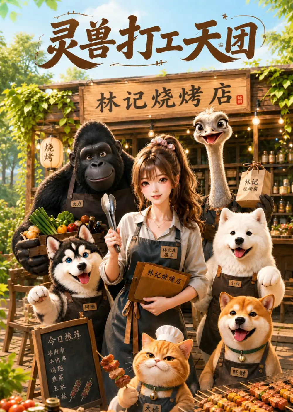 短剧《灵兽打工天团 (58集)》海报