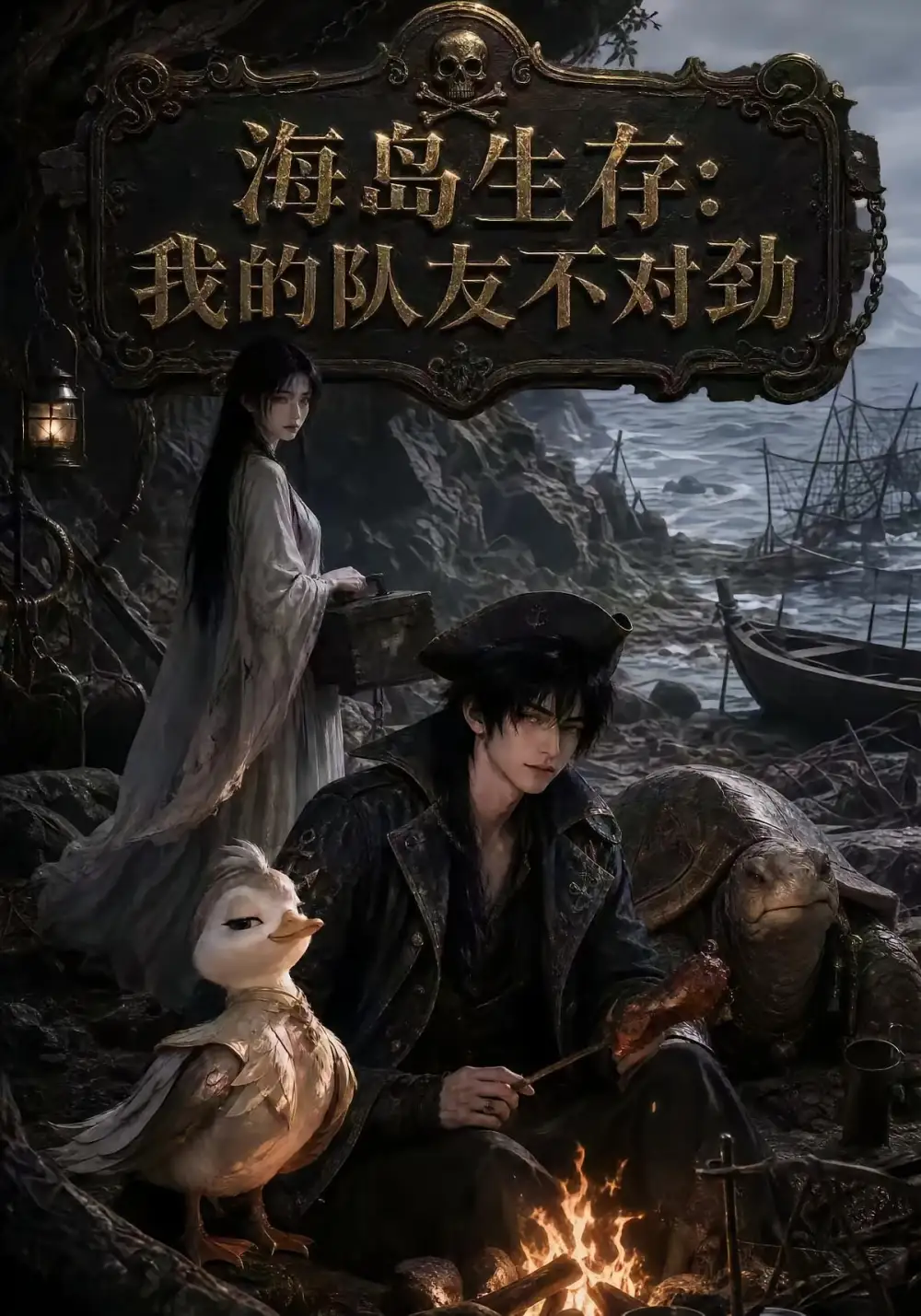 短剧《海岛生存我的队友不对劲 (10集)》海报