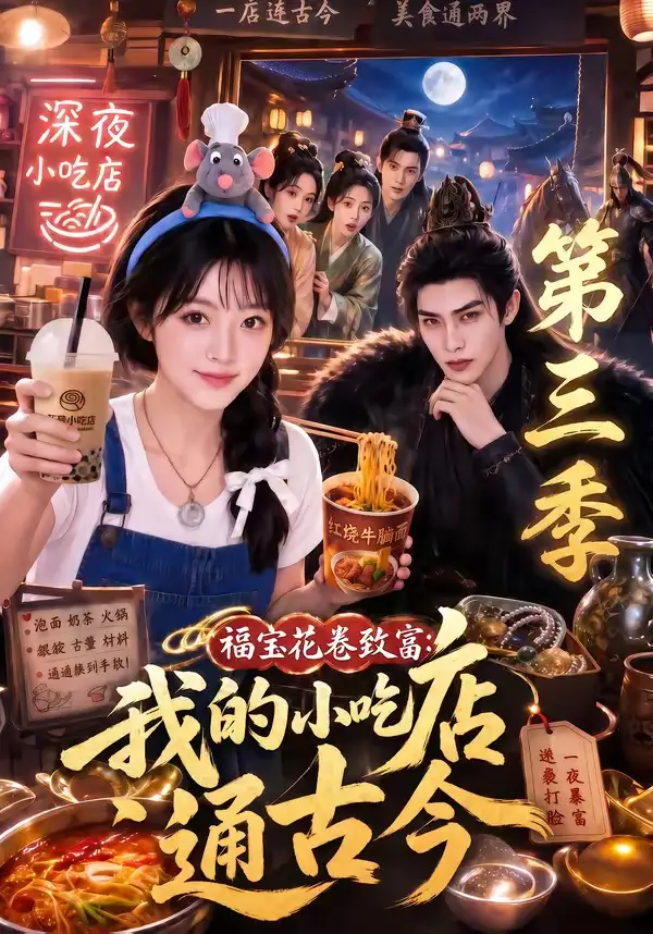 短剧《福宝花卷致富我的小吃店通古今第三季 (245集)》海报