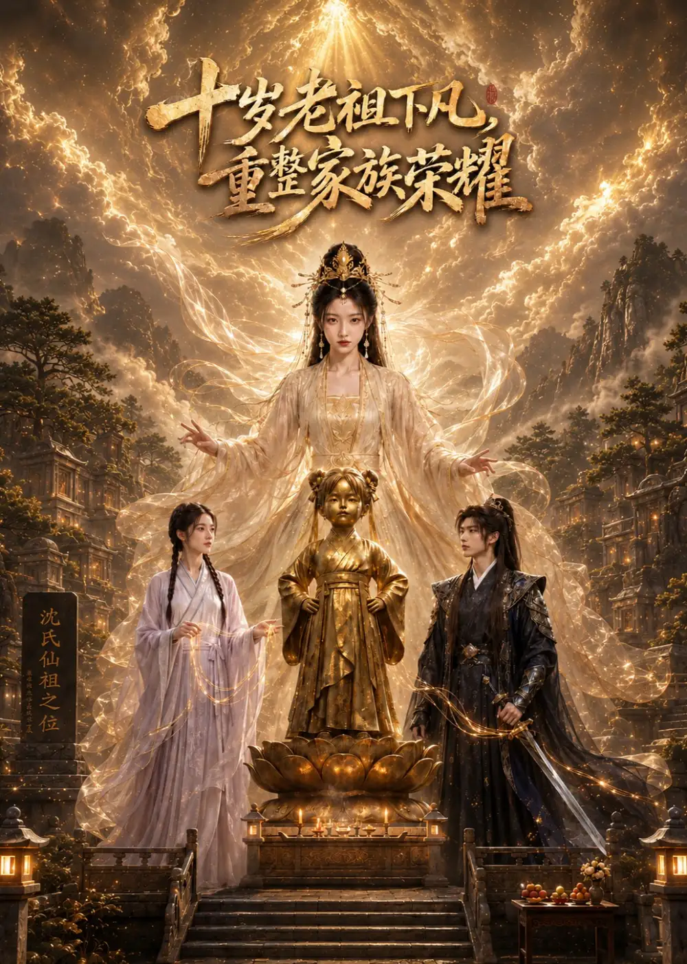 短剧《十岁老祖下凡重整家族荣耀 (64集)》海报