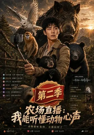 短剧《农场直播我能听懂动物心声第二季 (96集)》海报