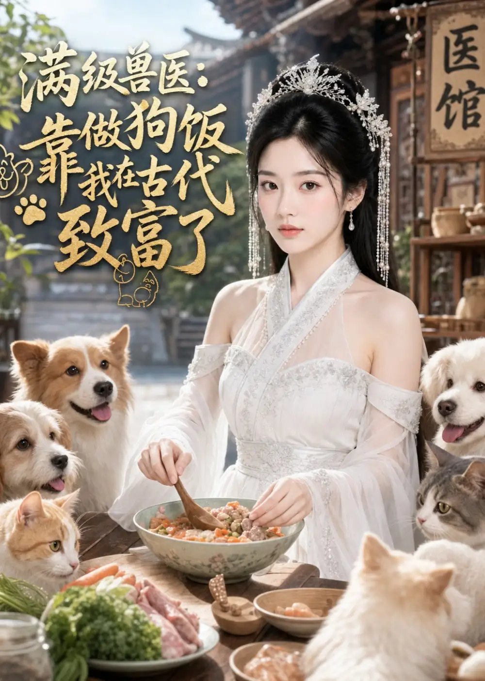 短剧《满级兽医靠做狗饭我在古代致富了 (34集)》海报