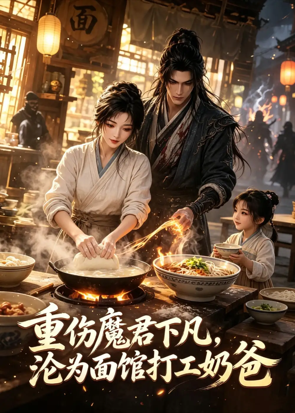 短剧《重伤魔君下凡沦为面馆打工奶爸 (38集)》海报