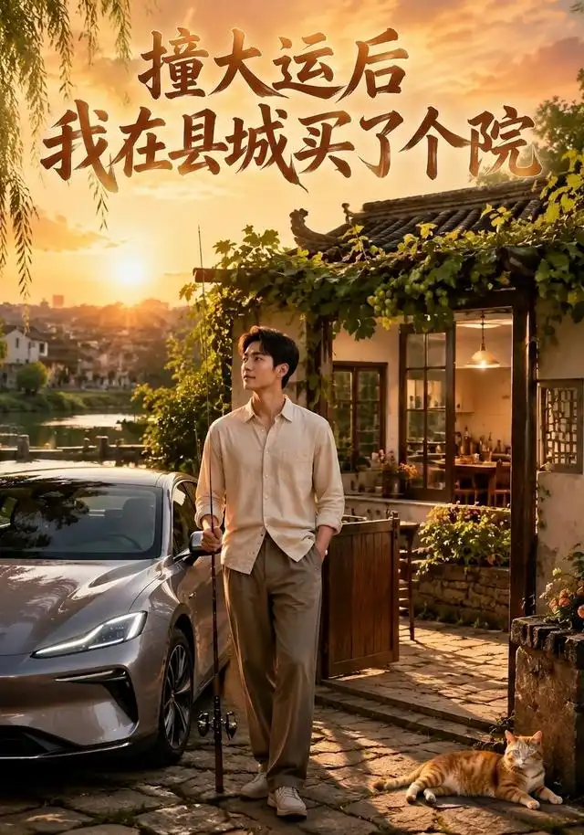 短剧《撞大运后我在县城买了个院 (120集) AI短剧》海报