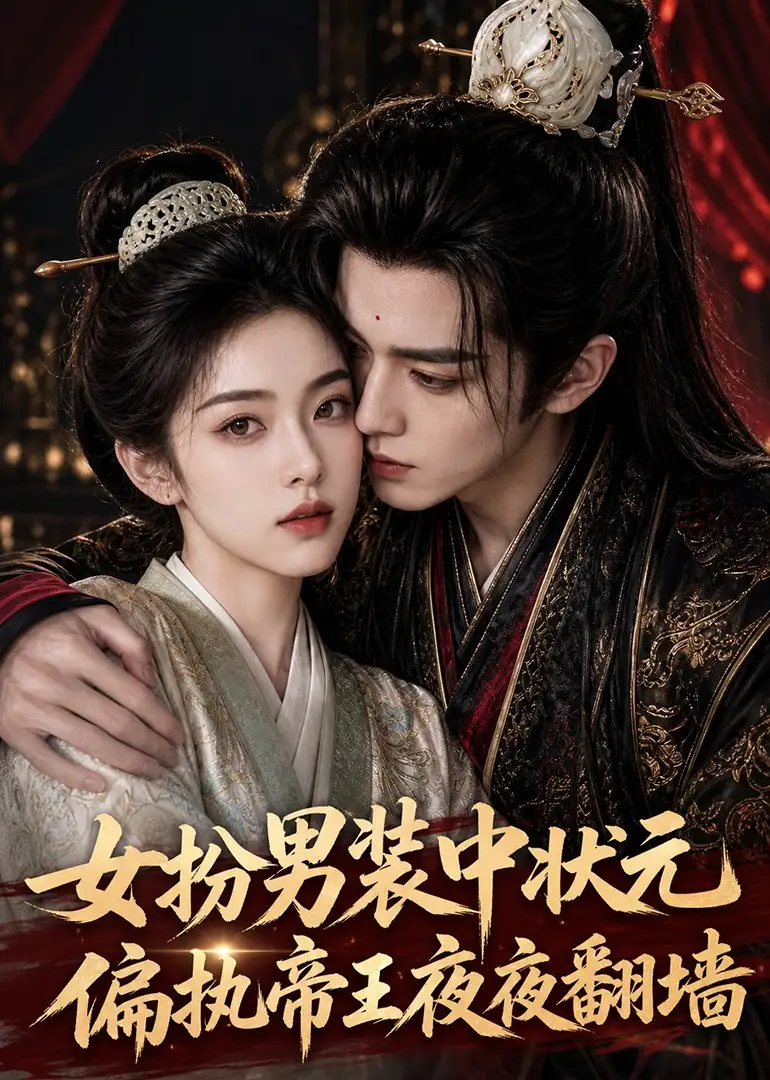 短剧《女扮男装中状元偏执帝夜夜翻墙 (77集)》海报