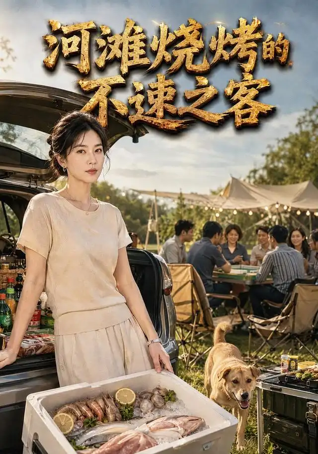 短剧《河滩烧烤的不速之客 (28集) AI短剧》海报