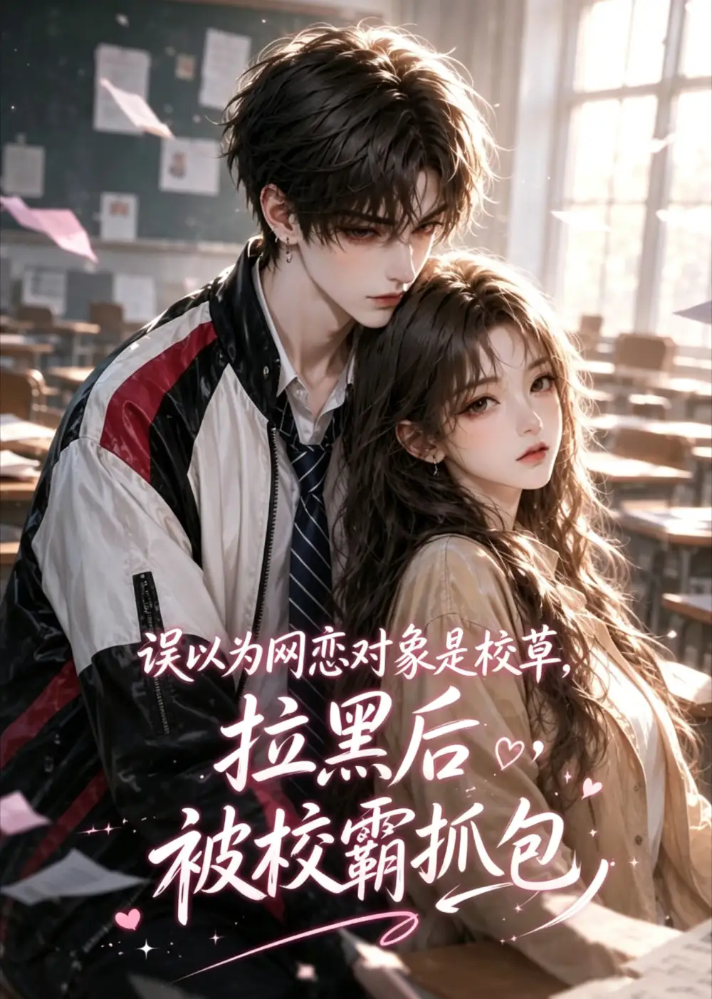 短剧《误以为网恋对象是校草拉黑后被校霸抓包 (14集)》海报