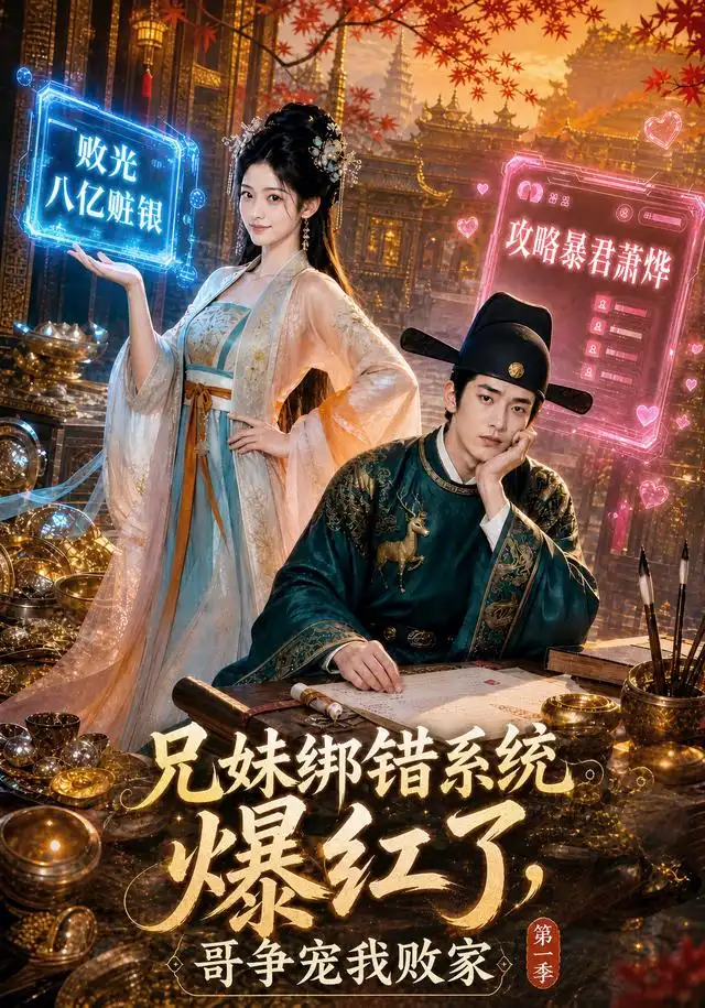 短剧《兄妹绑错系统爆红了哥争宠我败家第一季 (69集)》海报
