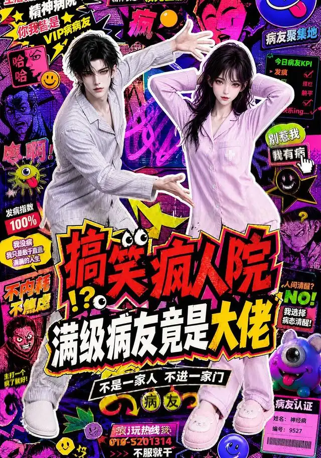 短剧《搞笑疯人院满级病友竟是大佬 (82集)》海报