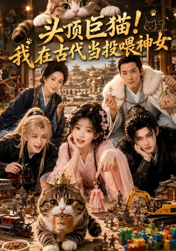 短剧《头顶巨猫我在古代当投喂神女 (80集)》海报