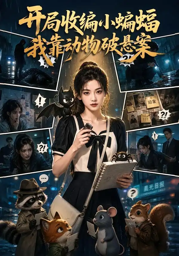 短剧《开局收编小蝙蝠我靠动物破悬案 (70集)》海报
