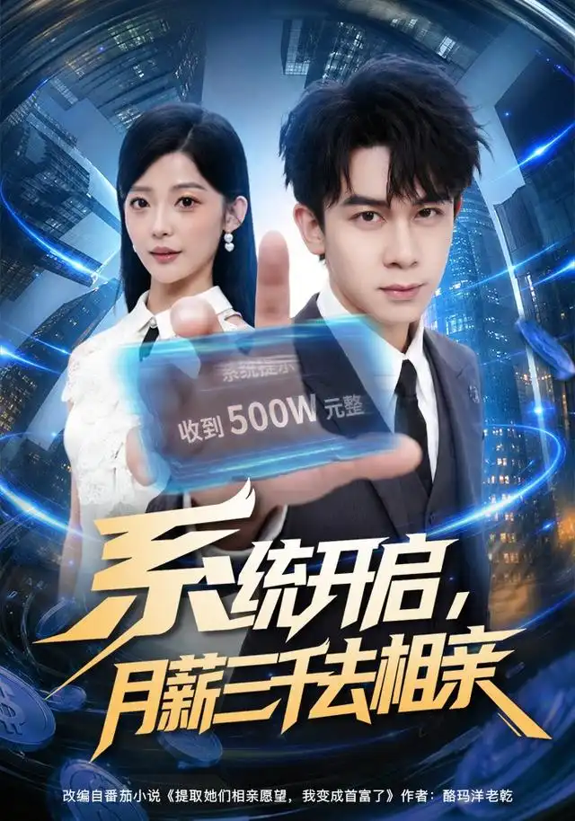 短剧《系统开启月薪三千去相亲 (81集) 胡文飞&卢美汕》海报