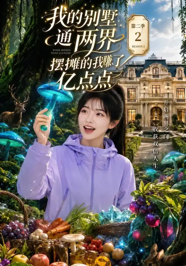 短剧《我的别墅通两界摆摊的我赚了亿点点第二季 (98集)》海报