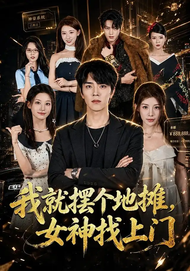 短剧《我就摆个地摊女神找上门 (77集) 张林烨&刘予黎》海报