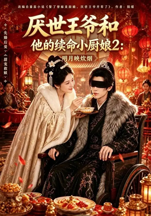 短剧《厌世王爷和他的续命小厨娘2明月映炊烟 (108集) AI短剧》海报