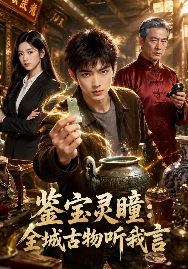 短剧《鉴宝灵瞳全城古物听我言 (49集) AI短剧》海报