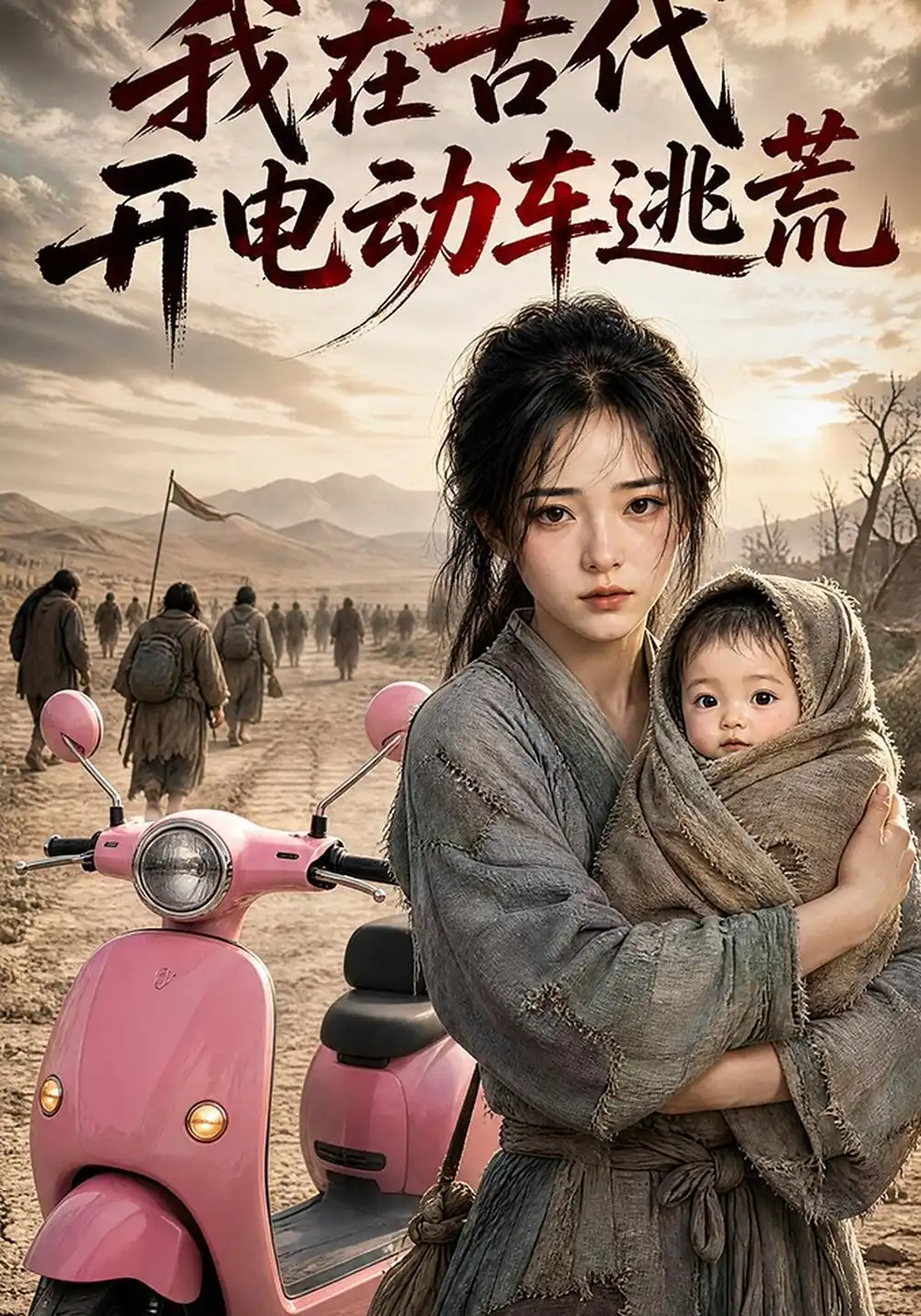 短剧《我在古代开电动车逃荒 (96集) AI短剧》海报