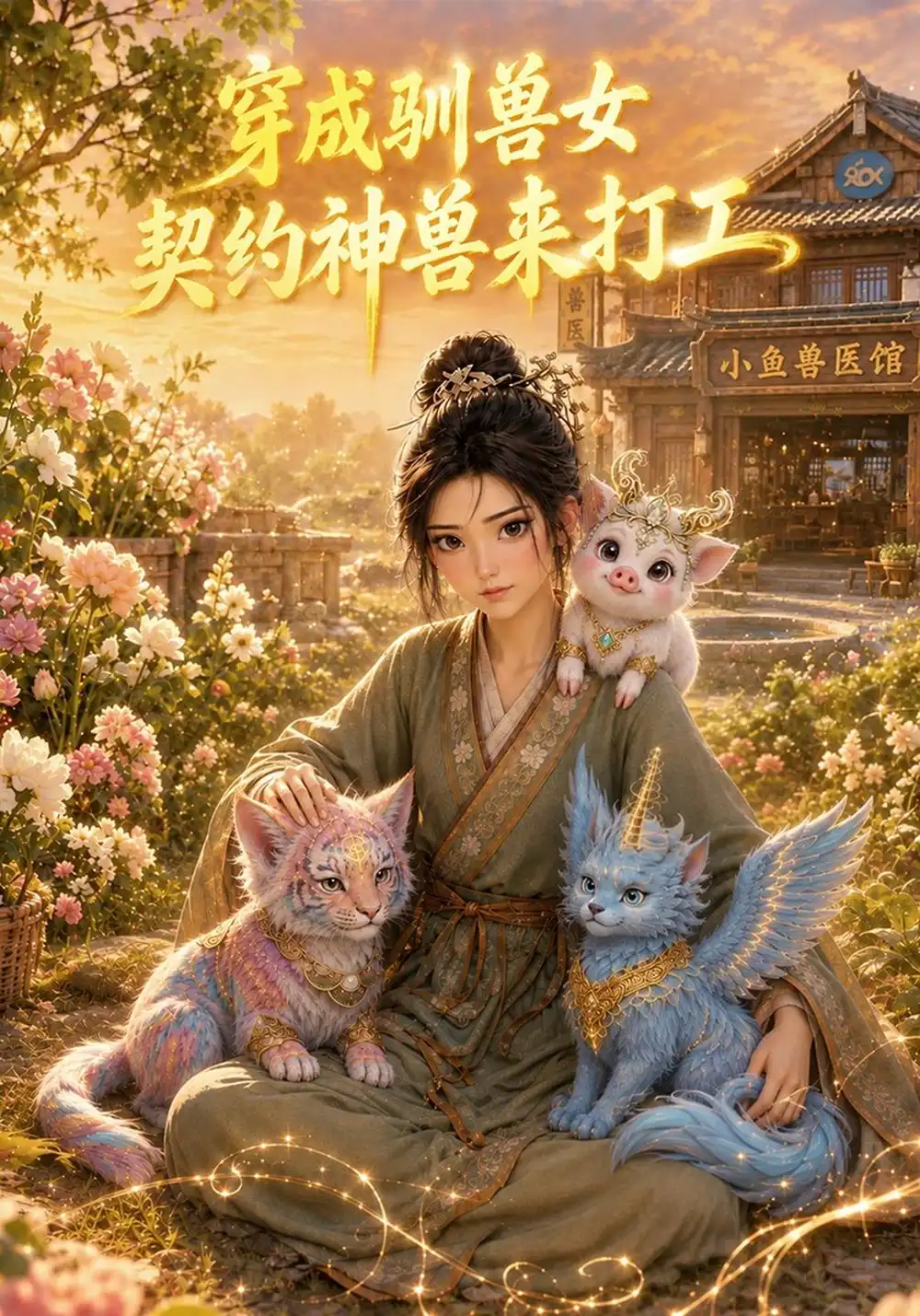 短剧《穿成驯兽女契约神兽来打工 (38集) AI短剧》海报