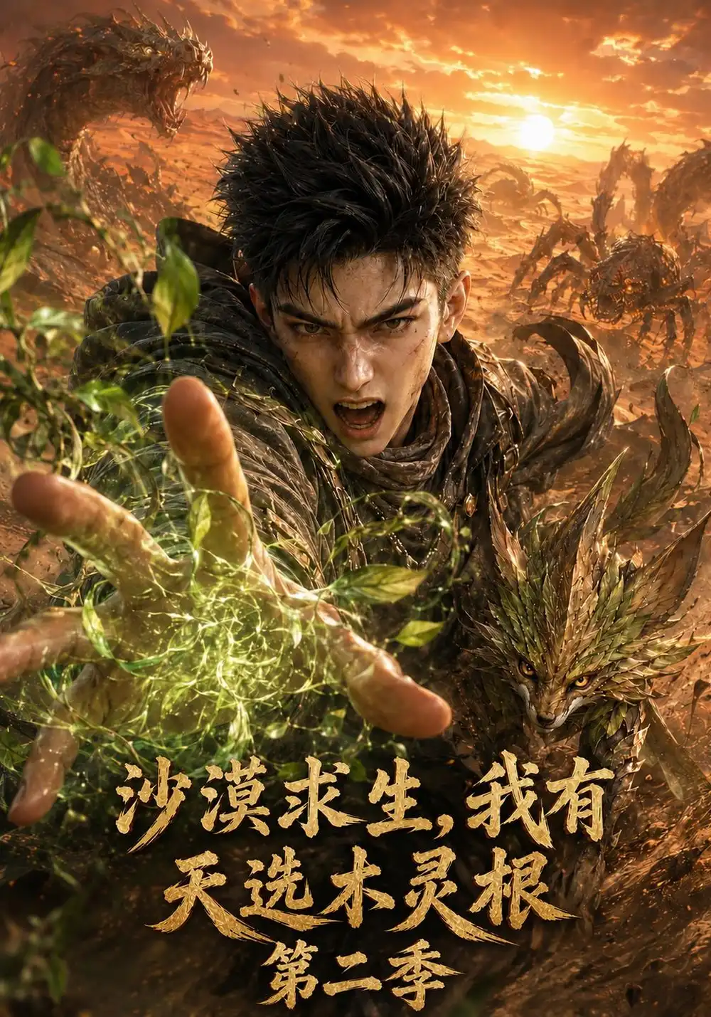 短剧《沙漠求生我有天选木灵根第二季 (145集) AI短剧》海报