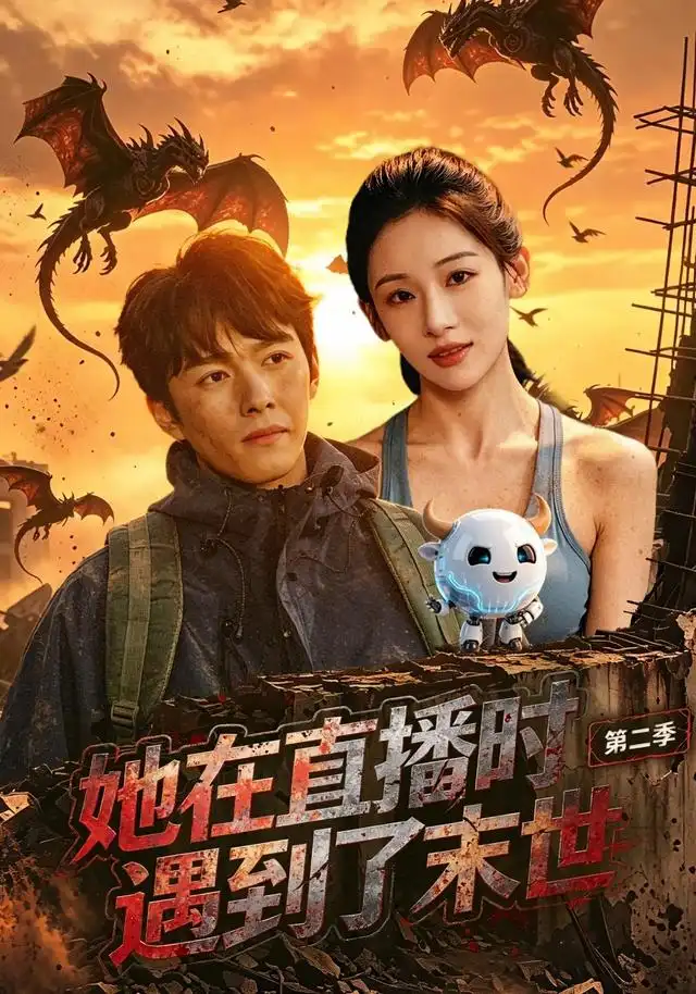 短剧《她在直播时遇到了末世第二季 (61集) 张思琦&刘宇阳》海报