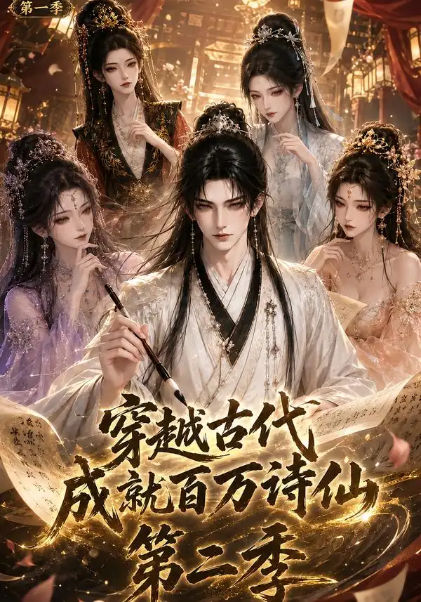 短剧《穿越古代成就百万诗仙第一季第二季 (58集)》海报