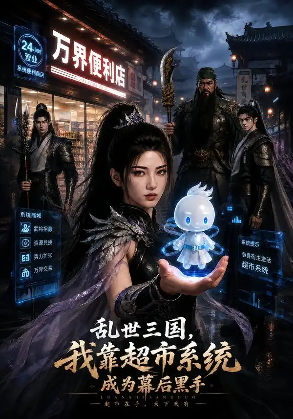 短剧《乱世三国我靠超市系统成为幕后黑手 (50集)》海报
