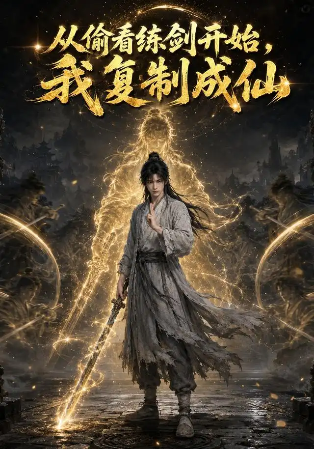 短剧《从偷看练剑开始我复制成仙 (74集)》海报